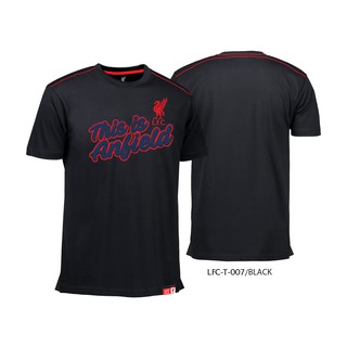 แฟชั่นยูนิเซ็กซ์SF007BK Liverpool F.C.เสื้อคอกลม ลิเวอร์พลูลิขสิทธิ์ Supersoff  รุ่นT007 (BLACK)