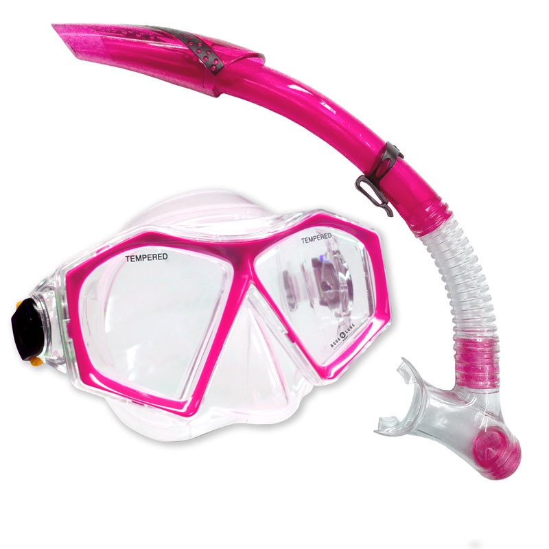 ชุดหน้ากากและท่อหายใจ-ดำน้ำตื้น-สำหรับเด็ก-aqualung-รุ่น-molokai-lx-junior-snorkeling-set