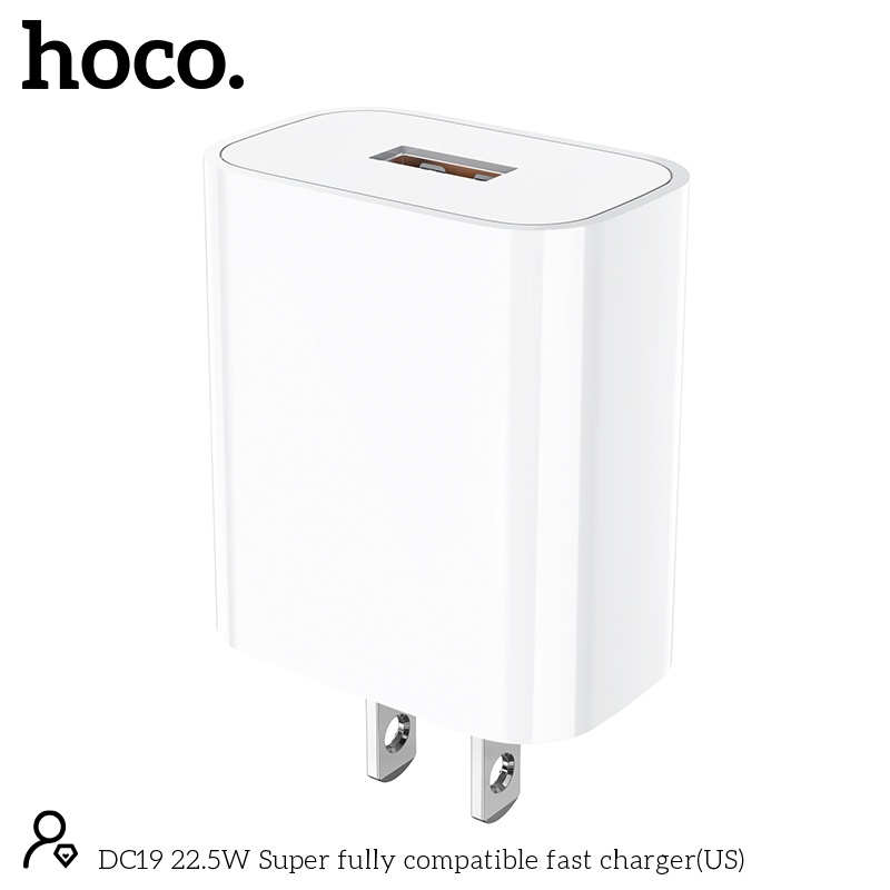 hoco-dc19-super-fast-charge-22-5w-หัวชาร์จรองรับเทคโนโลยีชาร์จเร็วทุกยี่ห้อ