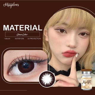 🔥คอนแทคเลนส์✨ขนาดกลาง✨Black/Choco✨ Material (Mayalens)