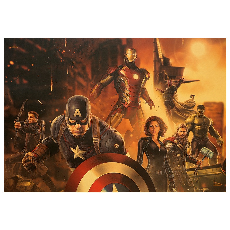โปสเตอร์วอลเปเปอร์ภาพยนตร์ Marvel Detective ขนาด 50.5x35 ซม. สไตล์เรโทร ...