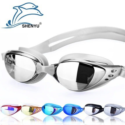 รูปภาพสินค้าแรกของ6100ใหม่ แว่นตาว่ายน้ำ แว่นว่ายน้ำ กันหมอก กันรังสี UV สายซิลิโคน ยืดหยุ่นได้ดี พร้อมที่กล่องเก็บ