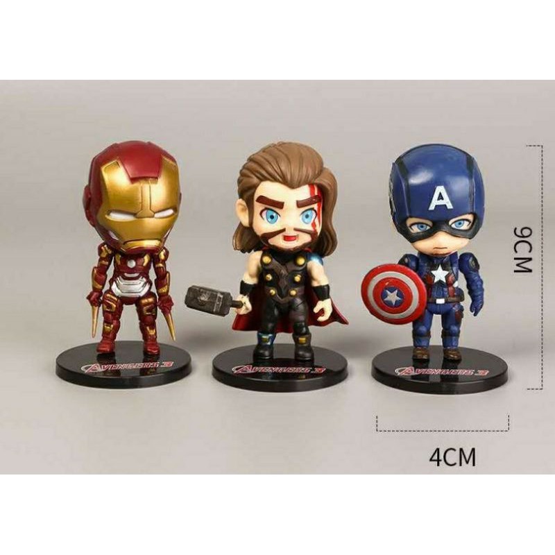 พร้อมส่ง-ฟิกเกอร์ฮีโร่-โมเดลฮีโร่มาเวล-marvel-ชุด-6-ตัว-พร้อมฐานยืน