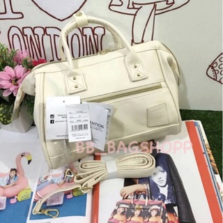 Anello polyester 2 way mini boston bag  (outlet) สีขาว