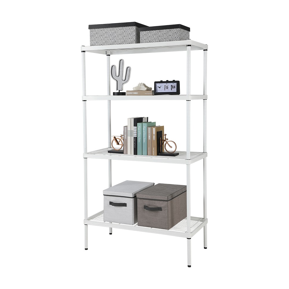chandee-ชั้นวางของ-4ชั้น-90x45x160-เส้นลวดตรง-white-ท่อ1นิ้ว-1ชิ้น-ออเดอร์