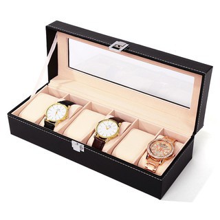 new-alitech-watch-box-3-6-10-12-grid-leather-display-jewelry-case-organizer-กล่องนาฬิกา-กล่องเก็บนาฬิกาข้อมือ