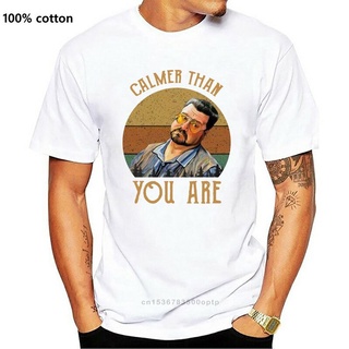 ขายดี!พร้อมส่ง เสื้อยืด ผ้าฝ้าย พิมพ์ลายดิจิทัล The Big Lebowski Calmer Than You Are สไตล์วินเทจ หลายสี สําหรับผู้ชาย S-