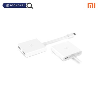 🔥 หัวแปลง อะแดปเตอร์ Xiaomi Mi USB Type-C to HDMI Multi-Adapter รองรับ 4K สี (White) สินค้าใหม่ของแท้ 100%