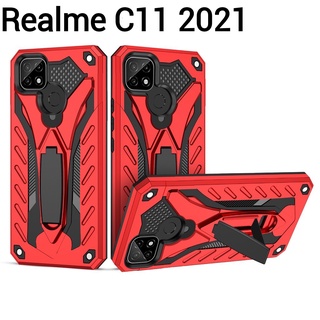 C21Y(พร้​อมส่งในไทย)เคสกันกระแทกRealme C21Y/Realme C11 2021/Realme C20/Realme C21/Realme C25เคสหุ่นยนต์มีขาตั้ง