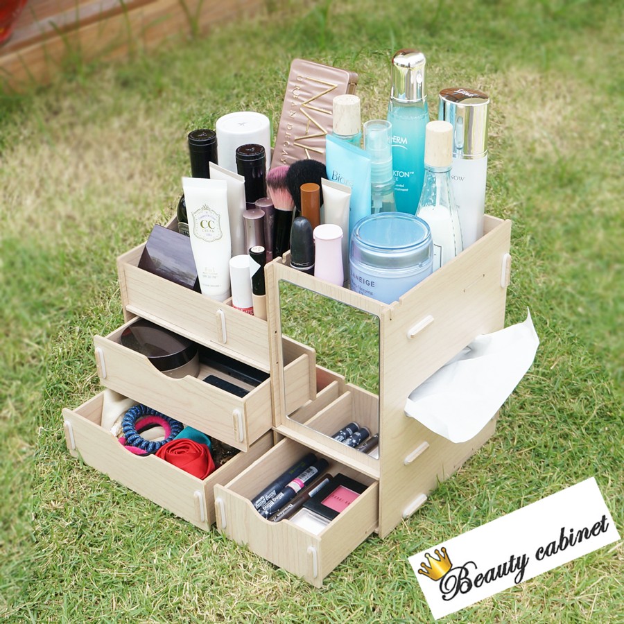 ส่งฟรี-กล่องเครื่องสำอาง-beauty-cabinet-set-3-รุ่น-beauty-105-สีครีม