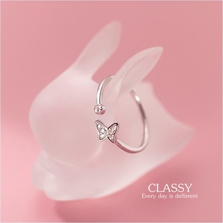 s925 Classy ring แหวนเงินแท้ สไตล์เรียบง่าย ใส่สบาย เป็นมิตรกับผิว สามารถปรับขนาดได้