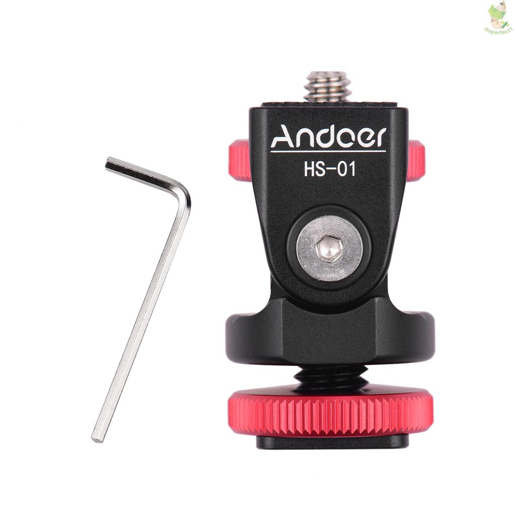andoer-hs-01-อะแดปเตอร์เมาท์ขาตั้งกล้องอลูมิเนียมอัลลอยด์พร้อมสกรู-1-4-นิ้ว-led-light-monitor-dslr-camera