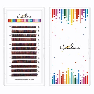 ภาพขนาดย่อของภาพหน้าปกสินค้าNatuhana Cd ขนตาปลอม สีรุ้ง สีฟ้า สีเหลือง สีม่วง นุ่ม เป็นธรรมชาติ จากร้าน natuhanalash.th บน Shopee ภาพที่ 5