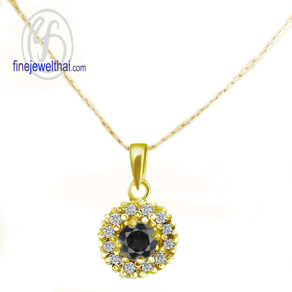 finejewelthai-จี้นิล-นิล-จี้พลอย-พลอยประจำเดือนเกิด-black-spinel-onyx-pendant-birthstone-p1081on00e