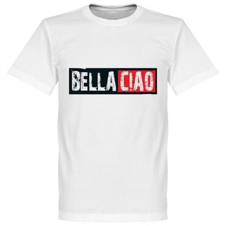 [100% Cotton] Wanyg Bella Ciao เสื้อยืดคอกลม ผ้าฝ้าย 100% พิมพ์ลายกราฟฟิค Bella Ciao ใส่สบาย สไตล์คลาสสิก ของขวัญวันเกิด