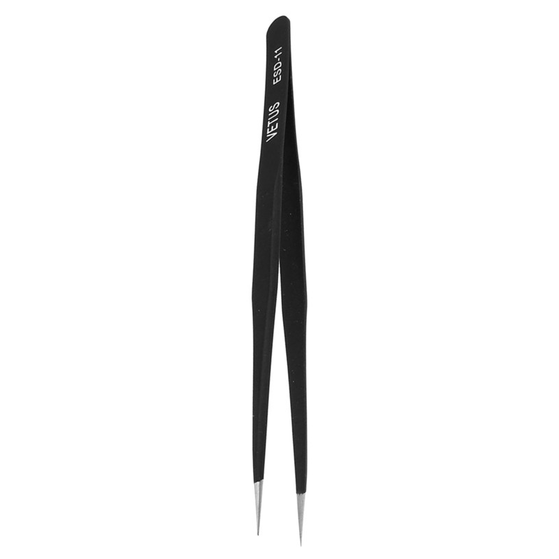 vetus-anti-static-tapered-tip-tweezers-pliers-straight-pliers-tool-13-97-cm-long