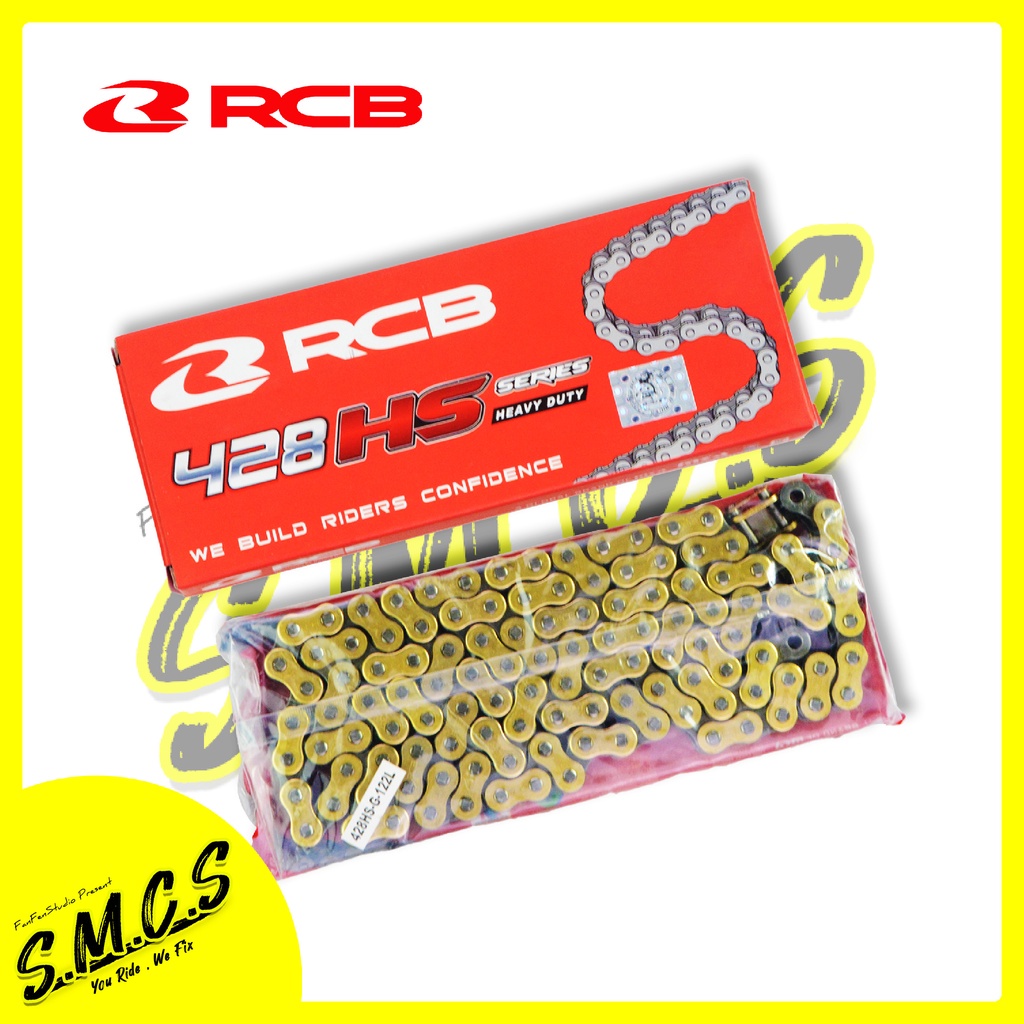 Racing BOY RCB GOLD Emas CHAIN 428 Series HS/S HEAVY DUTY Rantai Emas ...