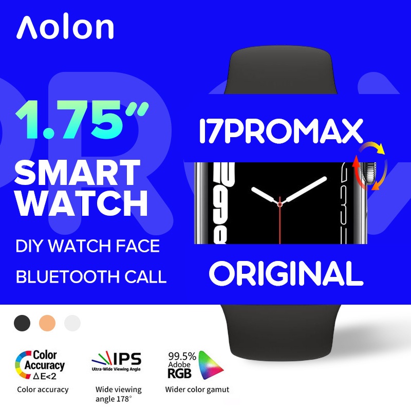 aolon-i7promax-สมาร์ทวอทช์-วัดอัตราการเต้นหัวใจ-ความดันโลหิต-1-71-นิ้ว