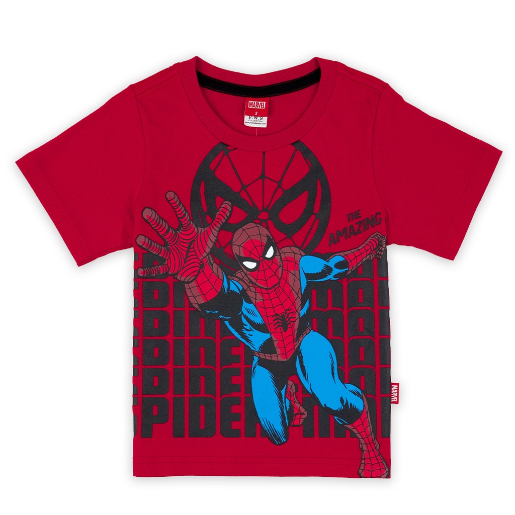 marvel-boy-spider-man-t-shirt-เสื้อยืดเด็กสไปเดอร์แมน-สินค้าลิขสิทธ์แท้100-characters-studio