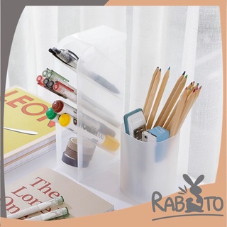 Rabito กล่องใส่ปากกา ชั้นวางดินสอ คอนโดปากกา กล่องเครื่องสำอาง กล่องเครื่องเขียน 4 ชั้น ชั้นวางปากกา มินิมอล P33