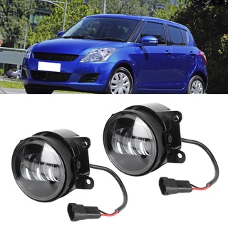 [Ready Stock] Akozon 2 LED Fog Lights 4 Inch 20W High Power Light Two Color Lamp Car Accessories Fit for Acura RDX TSX TL ILX Ford Fiesta Freestyle Mustang