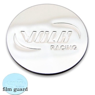 ราคาต่อ 1 ชิ้น สติกเกอร์สแตนเลส  VOLK racing ขนาด 51mm.(5.1cm.) สติกเกอร์ แบนเรียบ