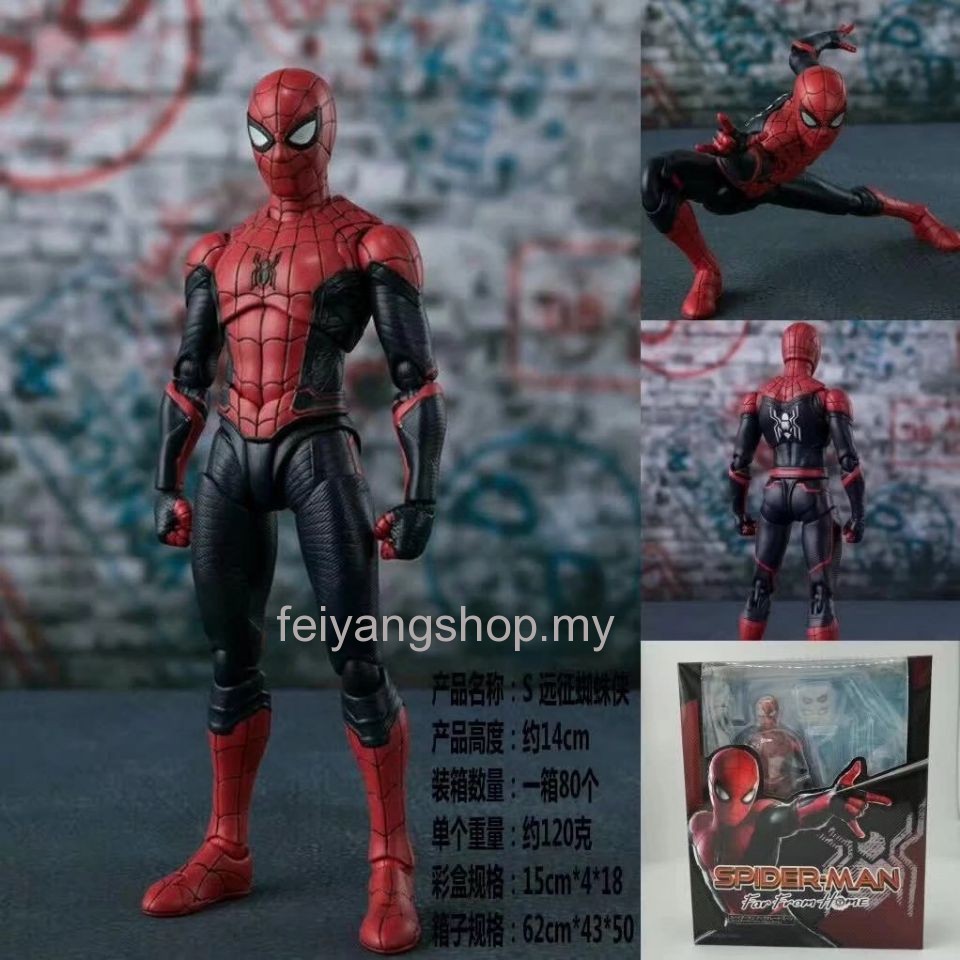 shf-ฟิกเกอร์-spiderman-แมลง-สีแดง-และสีดํา-สําหรับตกแต่ง