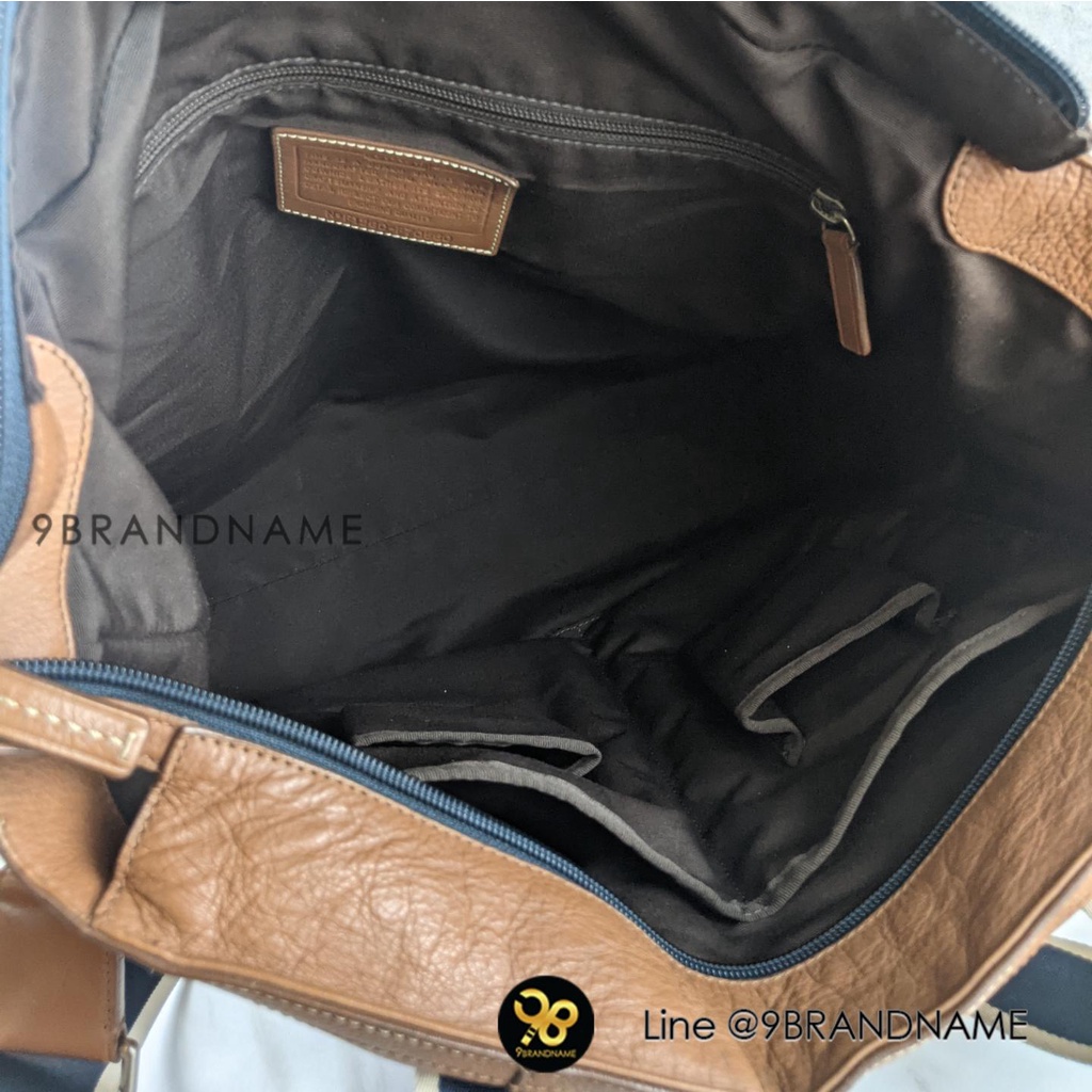 กระเป๋าแท้100-u-s-e-d-c-o-a-c-h-heritage-web-leather-utility-tote