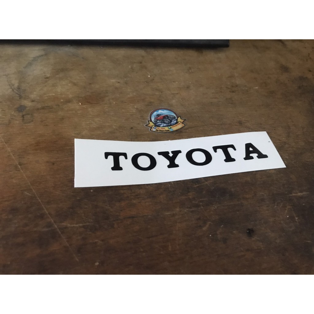 สติ๊กเกอร์แป๊ะท้ายรถบังคับของเล่น-โลโก้-toyota-hilux-rc4wd-tamiya-hg-p409-p417-sticker-1-10-รถบังคับขนาด-1-10-ลายวิลเทจ