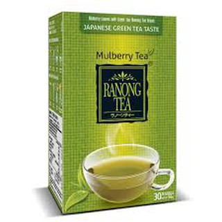 เครื่องดื่มใบหม่อน ผสมชาเขียวญี่ปุ่น รสชาเขียวญี่ปุ่น ตรา RANONG TEA ขนาด 10 ซอง