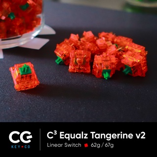 ภาพขนาดย่อของภาพหน้าปกสินค้าC Equalz x TKC Tangerine v2 Linear Switch สวิตช์คีย์บอร์ด จังหวะเดียว สวิช คีบอร์ด จากร้าน cgkey.co บน Shopee