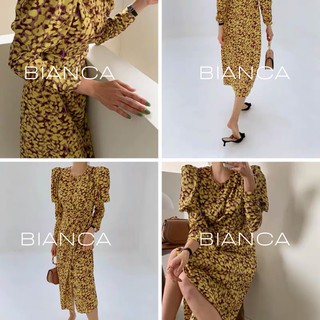 long sleeve dress yellow