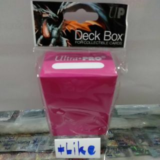 Deck Box "ยี่ห้อ UltraPro" (กล่องใส่การ์ดสีชมพูเข้ม)