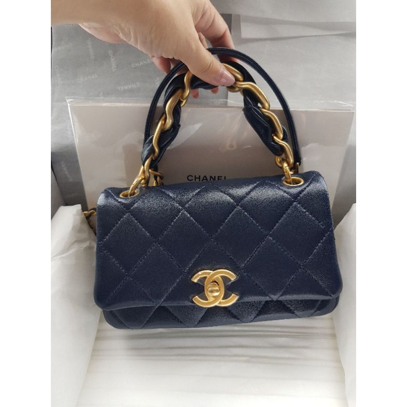 New Chanel flap bag spring 2021 Navy Shopee Thailand
