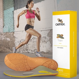 Aetrex แผ่นรองเท้าเพื่อสุขภาพสำหรับผู้หญิง Womens Train Orthotics - Insole for Exercise