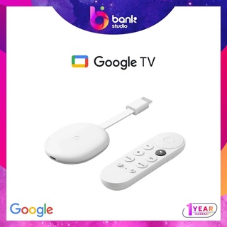 (ประกัน 1ปี) Chromecast Gen4 with google TV 4K สีขาว