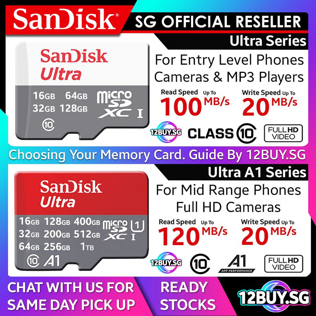ภาพสินค้าSandisk C10 การ์ดหน่วยความจําโทรศัพท์มือถือ 256g 128G 64g 32g 16g microSD TF จากร้าน zelin.th บน Shopee ภาพที่ 2