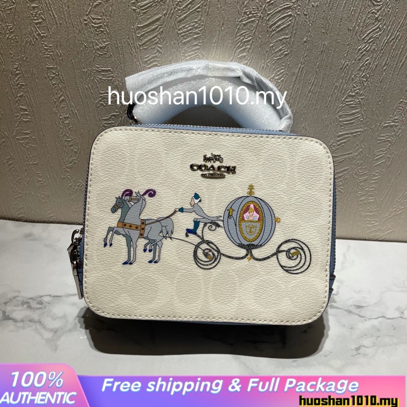 outlet-ส่วนลด-coach-c1426-1434-3148-2872-disney-box-กระเป๋าสะพายข้างผู้หญิง-สลิง-หูหิ้วสายโซ่