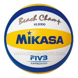 ภาพขนาดย่อของภาพหน้าปกสินค้าลูกวอลเลย์บอล วอลเลย์บอล ชายหาดหนังเย็บ Mikasa รุ่น VLS300 100% จากร้าน storessport บน Shopee ภาพที่ 2