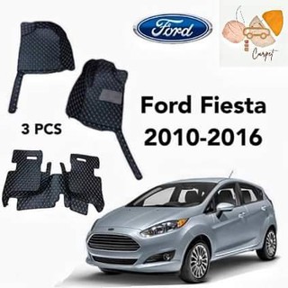 พรมปูพื้นรถยนต์ FORD  Fitesta 2010 - 2016 3 PCS  ฟอร์ด พรมรถยนต์