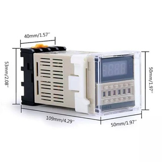 DH48S-S DH48S 0.1 วินาที - 990 h AC 220 โวลต์ 12vdc 24vdc พร้อมซ็อกเก็ตฐาน