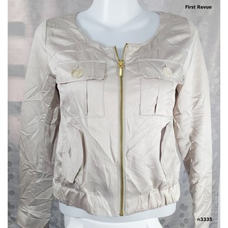 เสื้อแจ็คเก็ต First Revue- สีกากี ไซส์ 35+" ของแท้ เทียบมือ 1