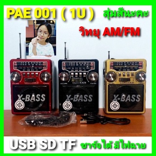 สินค้า cholly.shop สุ่มสีนะคะ วิทยุ AM/FM PAE PL-001 (1U) USB / SD / TF มีไฟฉาย ชาร์จได้ วิทยุลำโพง