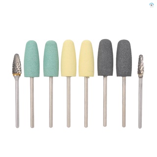 เครื่องมือทันตกรรมดอกสว่านบิตเจาะโรตารี่ซิลิโคน 6 ชิ้น &amp; ดอกสว่านทังสเตน 2 ชิ้น
