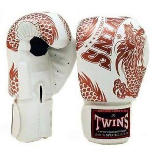 [ของแท้ 100%] นวมชกมวย FBGVL3-49 Twins White-Copper Flying Dragon Boxing Gloves