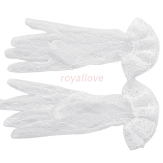 ภาพหน้าปกสินค้าRoyal ถุงมือสั้น ผ้าโปร่งใส แต่งลูกไม้ สีขาว สําหรับเจ้าสาว งานแต่งงาน 1 คู่ ที่เกี่ยวข้อง