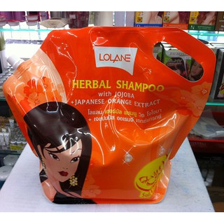 แชมพู โลแลน ผสมโจโจ้บา ออยล์ สูตรสำรับ ผมแห้งเสีย Lolane Shampoo Jojobar oil 2700ml ถุงส้ม ห้อ่อนนุ่ม ชุ่มชื้น