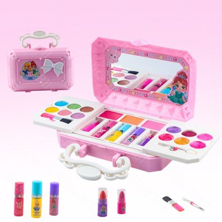 【จัดส่งที่รวดเร็ว】Girl Cosmetic Box เครื่องสำอางเด็ก ชุดแต่งหน้าของเล่นเด็กผู้หญิง ชุดแต่งหน้าเด็กลายเจ้าหญิงดิสนีย์