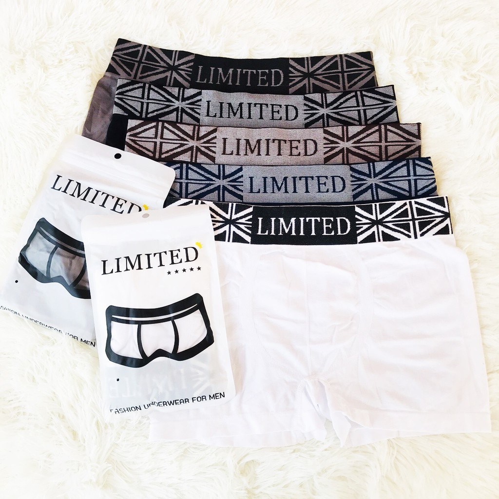 boxer-limited-กางเกงในชายขาสั้น-ผ้านิ่มไร้รอยต่อ-ใส่สบาย-ผ้านุ่ม-มีซองทุกตัว