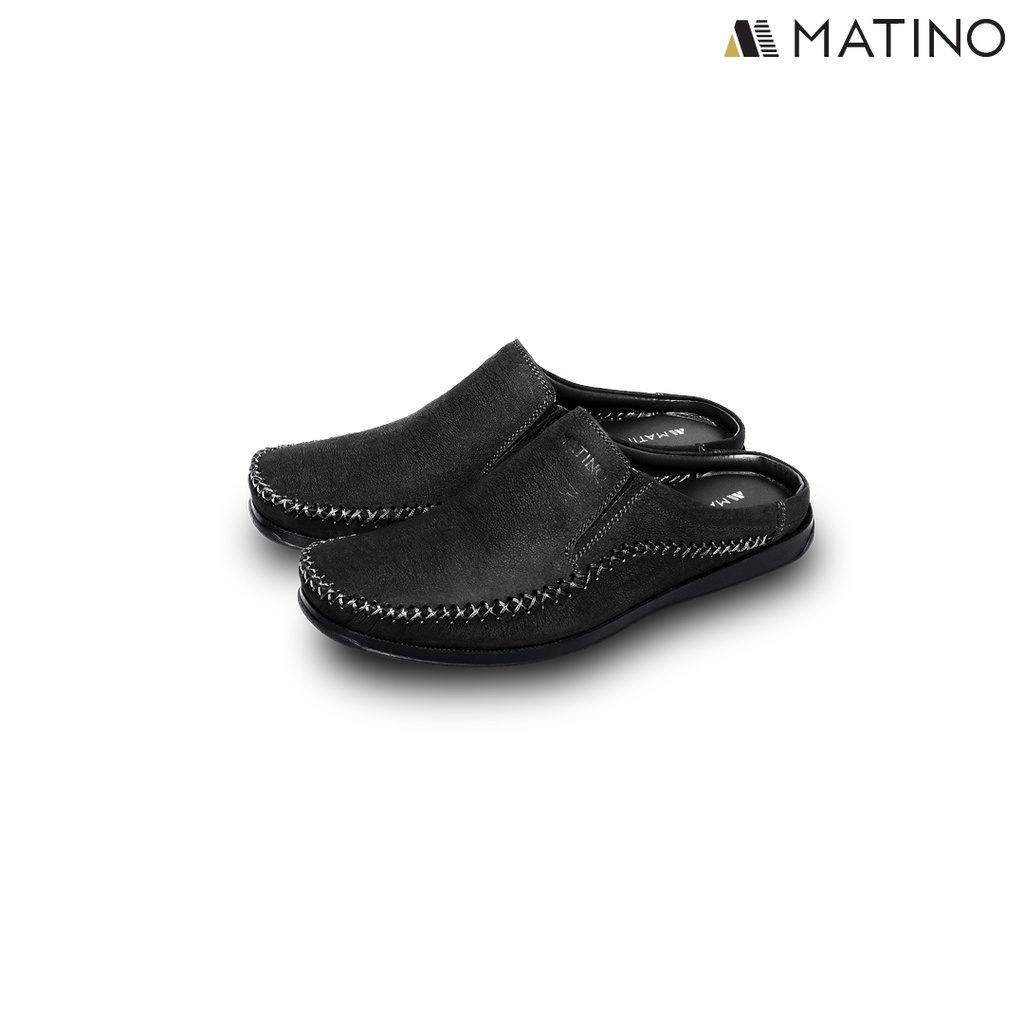 ภาพหน้าปกสินค้าMATINO SHOES รองเท้าชายเปิดส้นหนังแท้ รุ่น MC/S 1502 - BLACK/BROWN/TORO จากร้าน matinoshoes บน Shopee